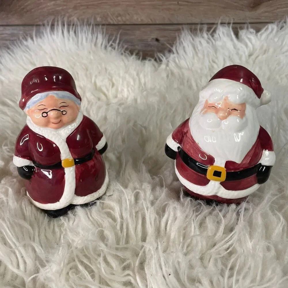 2001 PUBLIX Santa Claus & Mrs Claus Salt Pepper Shakers Encore Edition - Picture 2 of 5